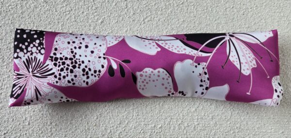 Bandeau simple en satin rose floral – Image 3