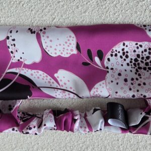 Bandeau simple en satin rose floral