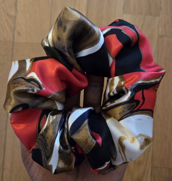 chouchou en satin multicolore – Image 2