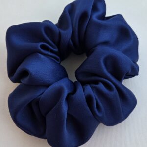 Chouchou en satin bleu