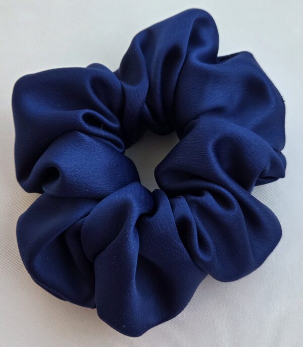 Chouchou en satin bleu