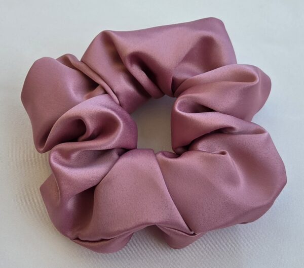 Chouchou en satin Rose Blush