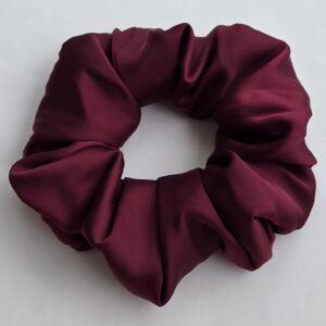 Chouchou en satin Cherry Noir Intense