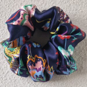 Chouchou floral en soie