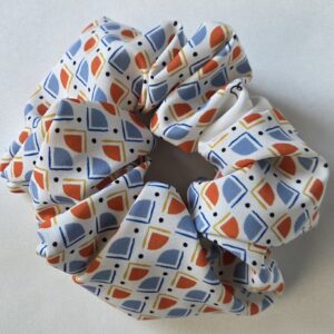 Chouchou en satin Multicolore Géométrique - Losanges